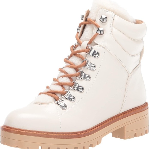 Marc Fisher Women's Mallie Lug Sole Sherpa Booties - Picture 1 of 8